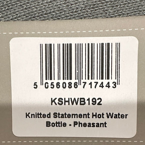 Knitted Hot Water Bottle and Cover in Pheasant Design - Picture 5 of 5